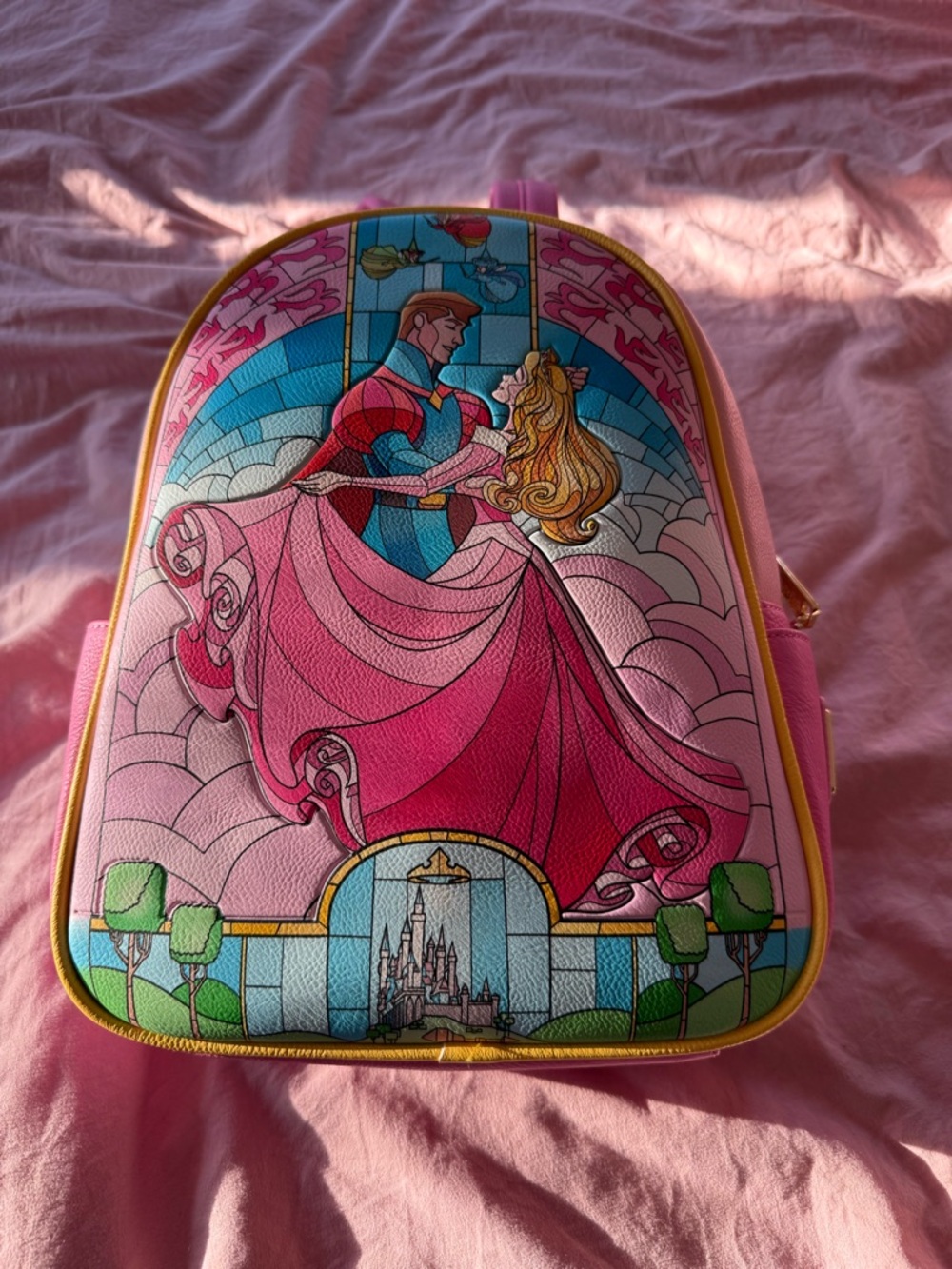 Loungefly Disney’s Sleeping Beauty Princess Aurora Stained Glass Backpack